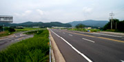 Cheongra detour road construction and paving